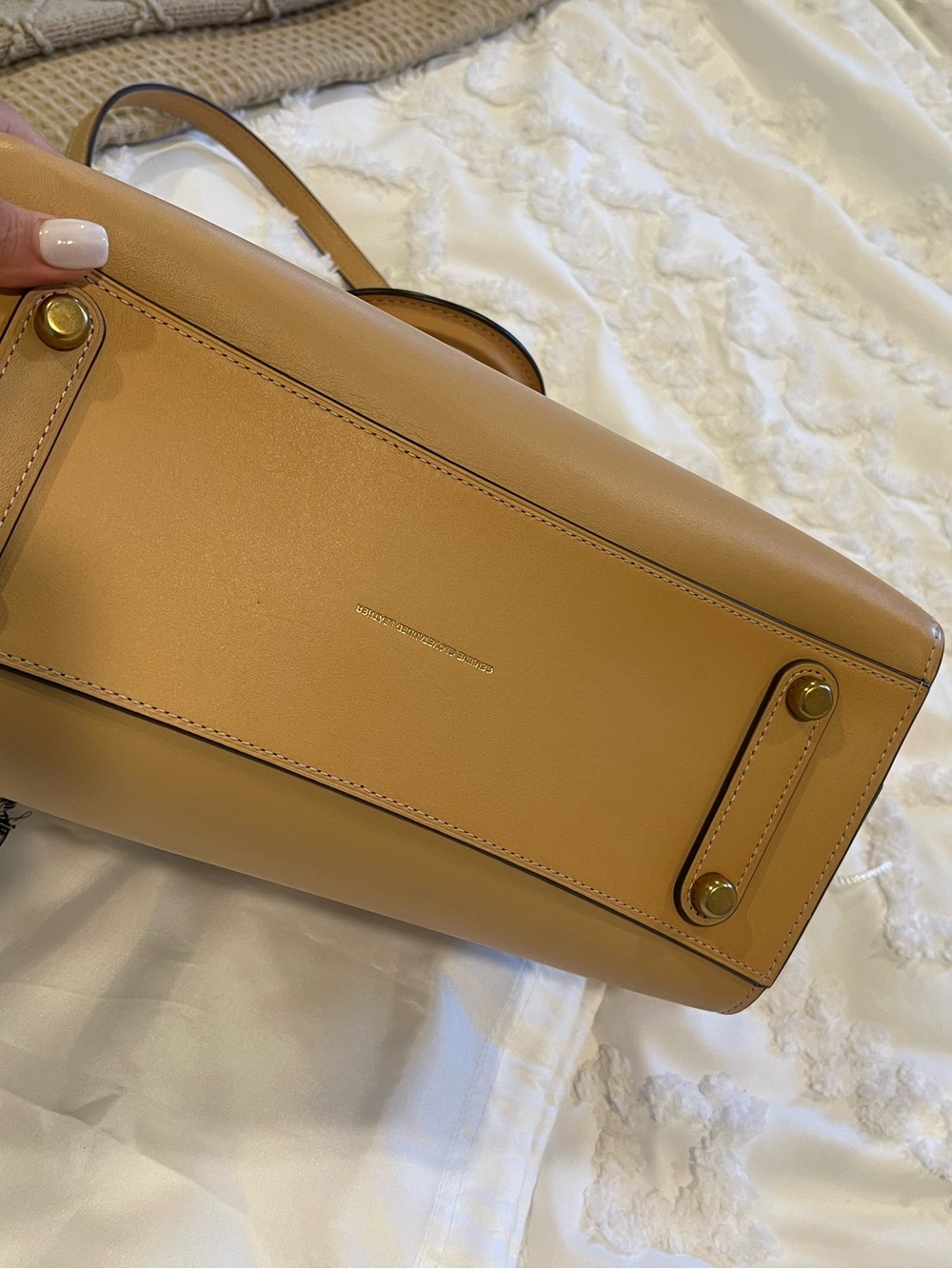 Coach Rogue bag 35in Tan Leather Structured Satchel with Detachable Strap - Picture 3 of 5